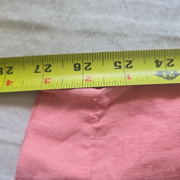 Hot Cotton Pink Ankle Pants 100% linen - Picture 7 of 7